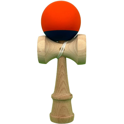 Kendama X Originala, Profesionala, Klevo, din Lemn, 18 cm, Rubber Grip, Negru/Rosu