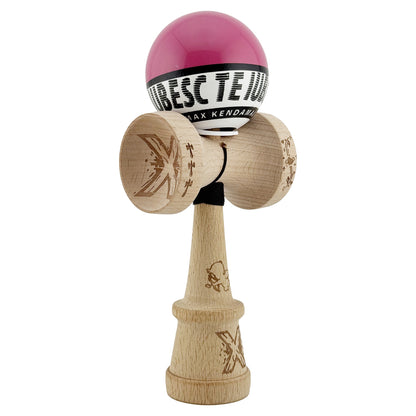 Kendama X TE IUBESC Originala, Profesionala, Klevo, Super Sticky cu Cupe Mari KING SIZE V3, Gaura in Baza, Rulment Metalic, din lemn 18 cm, Ata