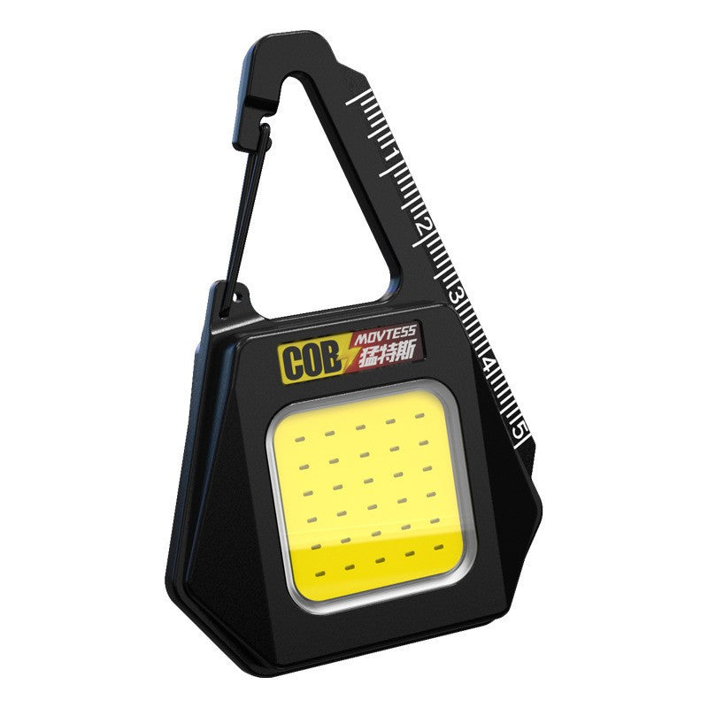 Lanterna Tip Breloc, Klevo, Impermeabila, Incarcare USB-C, COB, 8 x 5.3 cm, 500 mAh, 5W, Negru Galben