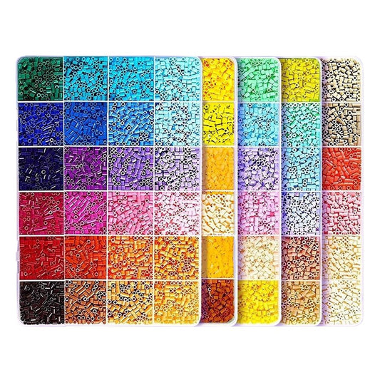 Kit de Margele Perle, Klevo, Set DIY 3D din 120 de Culori, 10000 de piese, Instrumente pentru Margele Incluse, 2.6 mm in cutie, Multicolor