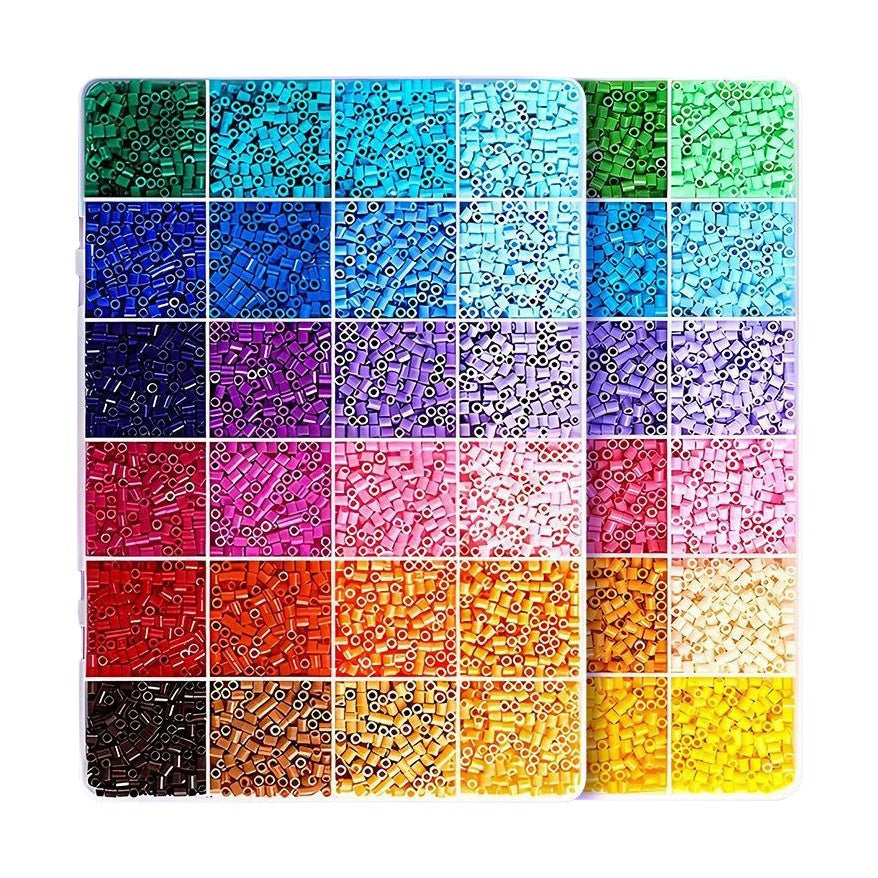 Kit de Margele Perle, Klevo, Set DIY 3D din 48 de Culori, 4000 de piese, Instrumente pentru Margele Incluse, 2.6 mm in cutie, Multicolor