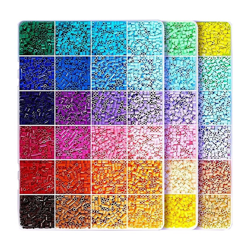 Kit de Margele Perle, Klevo, Set DIY 3D din 72 de Culori, 6000 de piese, Instrumente pentru Margele Incluse, 2.6 mm in cutie, Multicolor