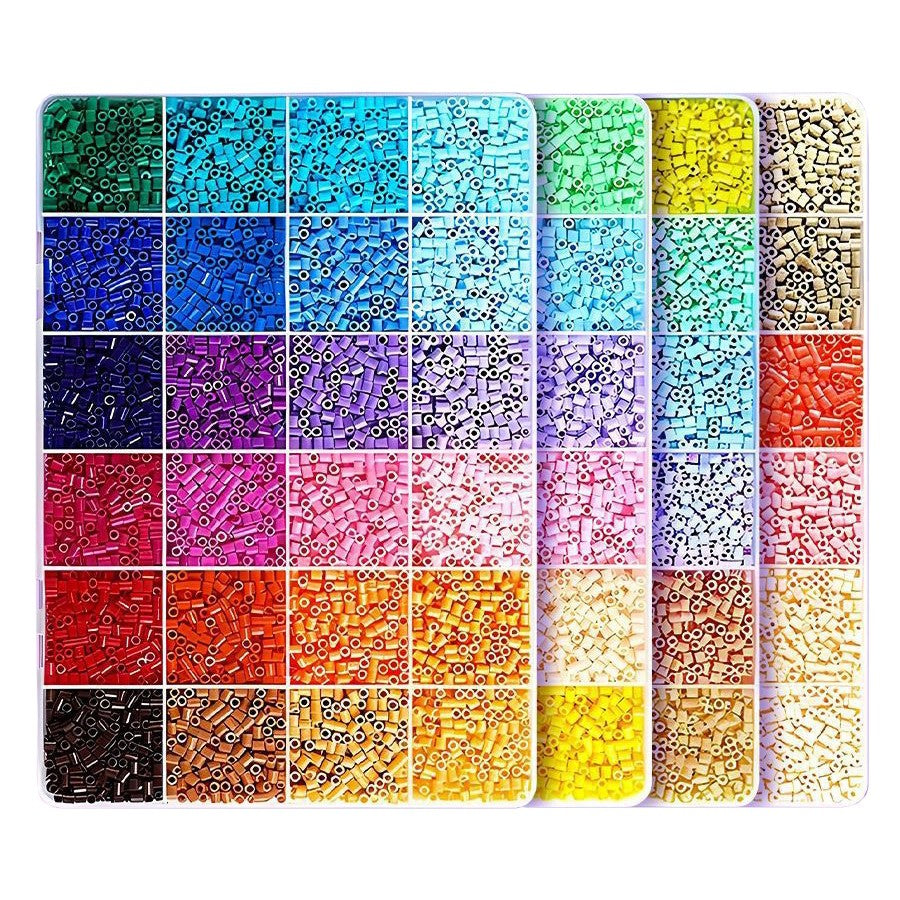 Kit de Margele Perle, Klevo, Set DIY 3D din 96 de Culori, 8000 de piese, Instrumente pentru Margele Incluse, 2.6 mm in cutie, Multicolor