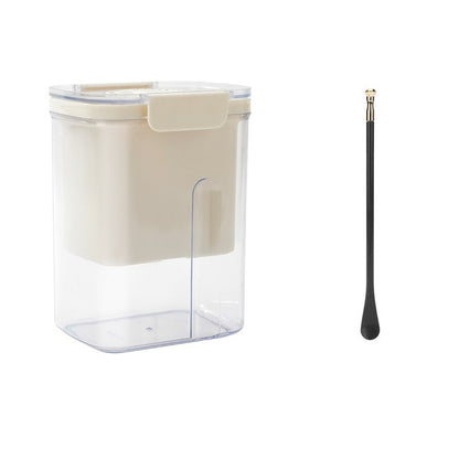 Kit Presa Pentru Branza, Klevo, Filtru de Iaurt, Strecuratoare de Iaurt Grecesc, Filtru de lapte, 18x9.7x13 cm, Lingura Neagra 20x1.6 cm, Alb