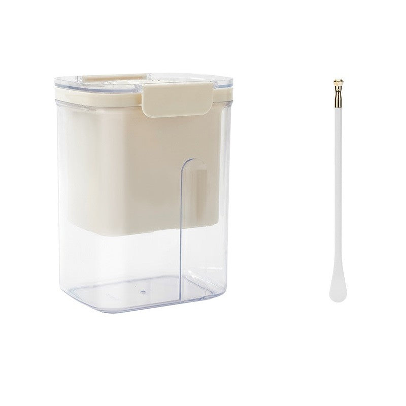 Kit Presa Pentru Branza, Klevo, Filtru de Iaurt, Strecuratoare de Iaurt Grecesc, Filtru de lapte, 18x9.7x13 cm, Lingura Alba 20x1.6 cm, Alb
