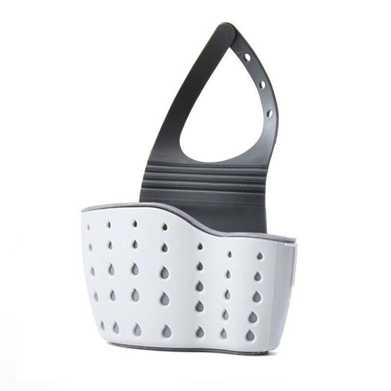 Suport Scurgere pentru Burete si Laveta de Vase Bucatarie, Klevo, Albastru, Curea Reglabila, Plastic Flexibil, 15x 5x 21cm