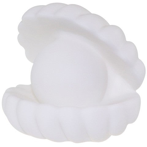 Lampa de Veghe, Klevo, Model Scoica cu Perla, Lumina Calda, 6x5 cm, Led, Baterii Incluse 3 x LR44, Alb