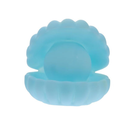 Lampa de Veghe, Klevo, Model Scoica cu Perla, Lumina Calda, 10 x 8.5 cm, Led, Baterii Incluse 3 x LR44, Albastru