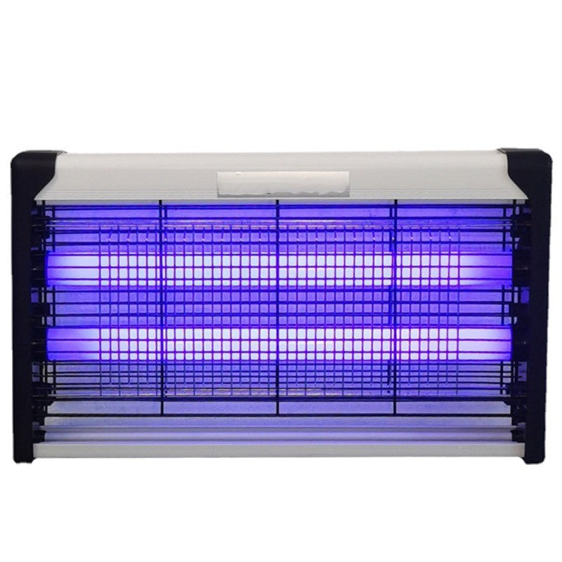 Lampa Electrica Anti Insecte, Klevo, Lumina Neon, 2 tuburi cu putere de 40W, Suspensie Perete, Carcasa din Plastic Metalica, 64 x 25 x 6 cm, Alb Negru