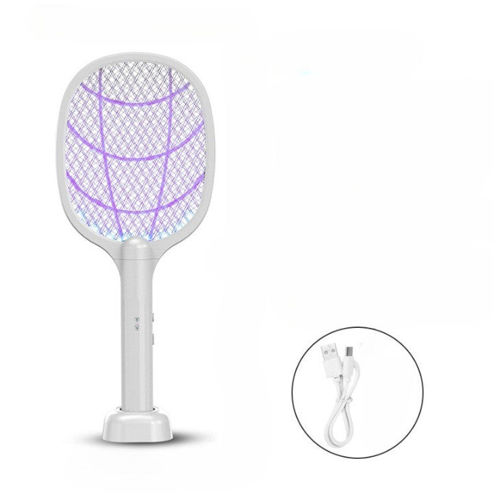 Lampa Electrica Impotriva Tantarilor, Klevo, 42.5 x 18 x 7.5 cm, Reincarcabila cu Cablu USB Inclus, Plasa din Aluminum, Alb