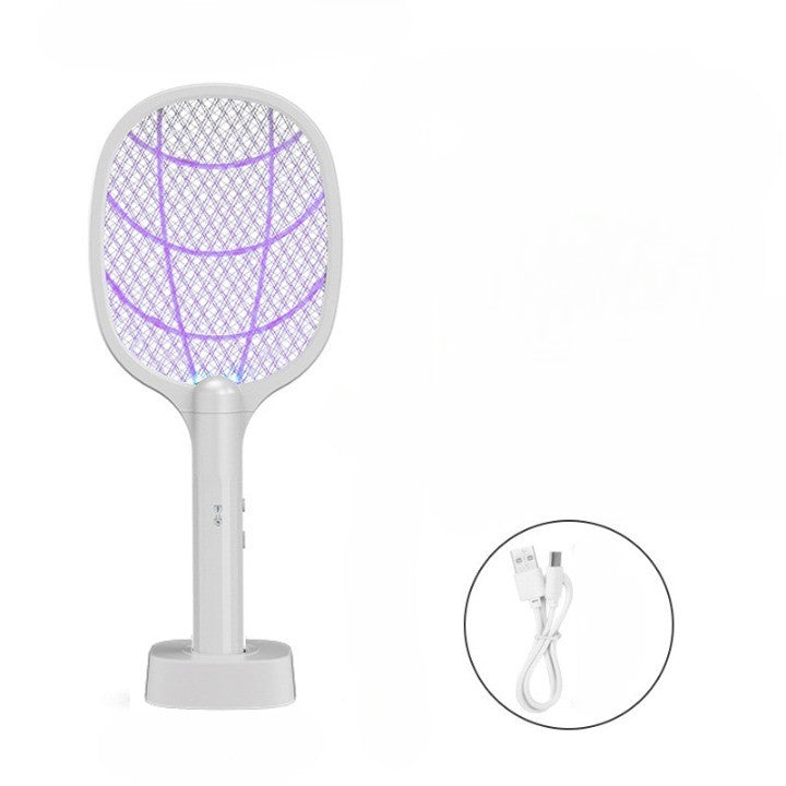 Lampa Electrica Impotriva Tantarilor, Klevo, 43 x 18 x 9.2 cm, Reincarcabila cu Cablu USB Inclus, Plasa din Aluminum Alb