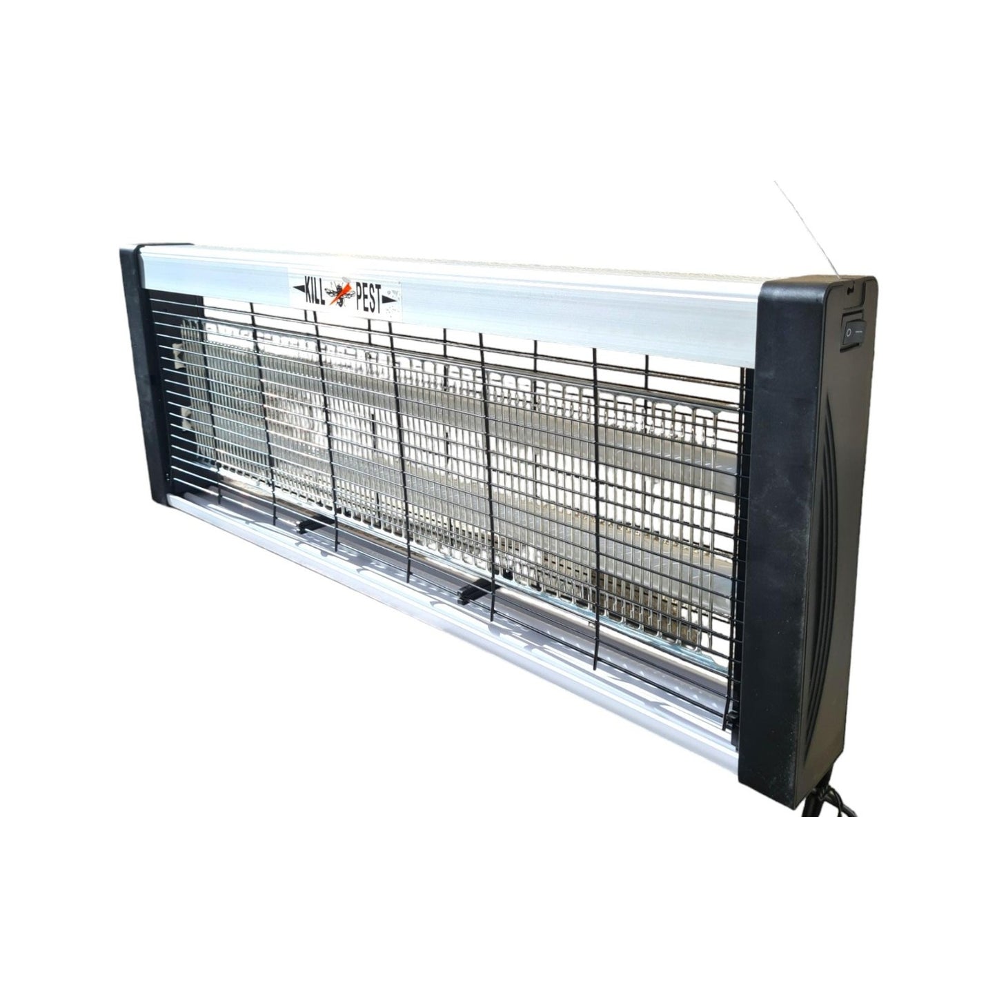 Lampa Electrica UV Anti Insecte, Klevo, Lumina Neon, 2 tuburi cu putere de 20W, Suspensie Perete, Carcasa din Plastic Metalica, 39 x 25 x 6 cm Alb Negru