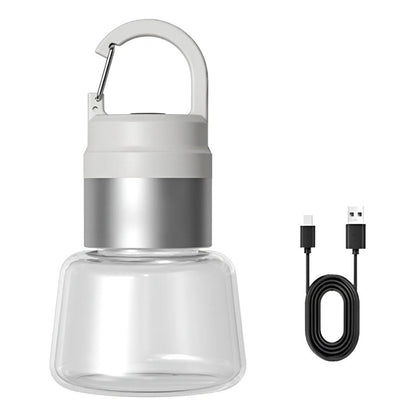 Lampa Portabila, Klevo, de Voiaj/Camping, Incarcare USB, IPX5, LED RGB, din ABS, 300 mAh, 10 x 5.5 x 5.5 cm, Alb