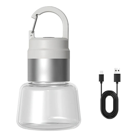 Lampa Portabila, Klevo, de Voiaj/Camping, Incarcare USB, IPX5, LED RGB, din ABS, 300 mAh, 10 x 5.5 x 5.5 cm, Alb
