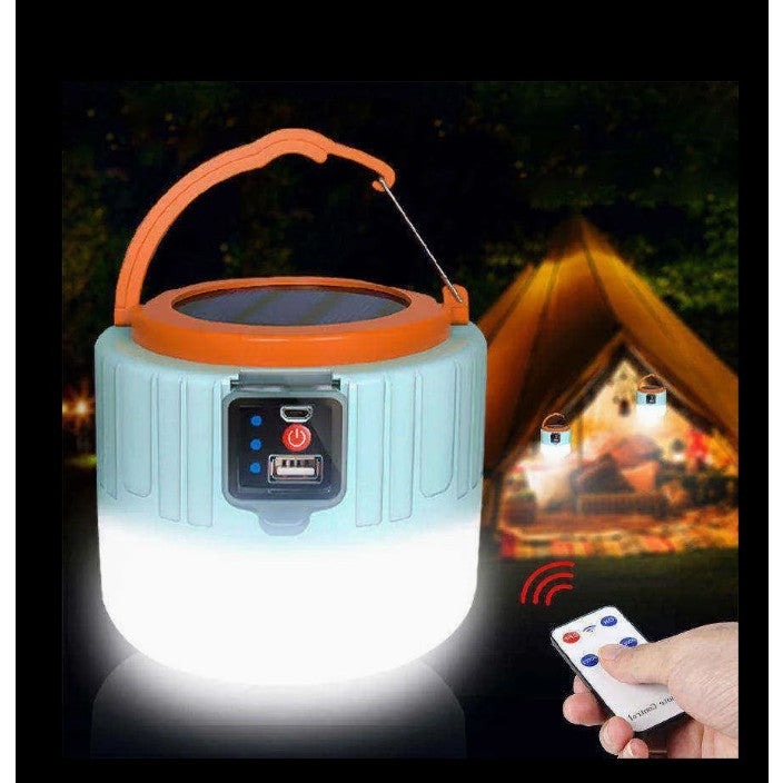 Lampa Portabila, Klevo, Incarcare Solara + USB, Afisaj Inteligent al Bateriei, Raza de Actiune 32 mp, 6x9x11 cm, 3 Moduri, Alb