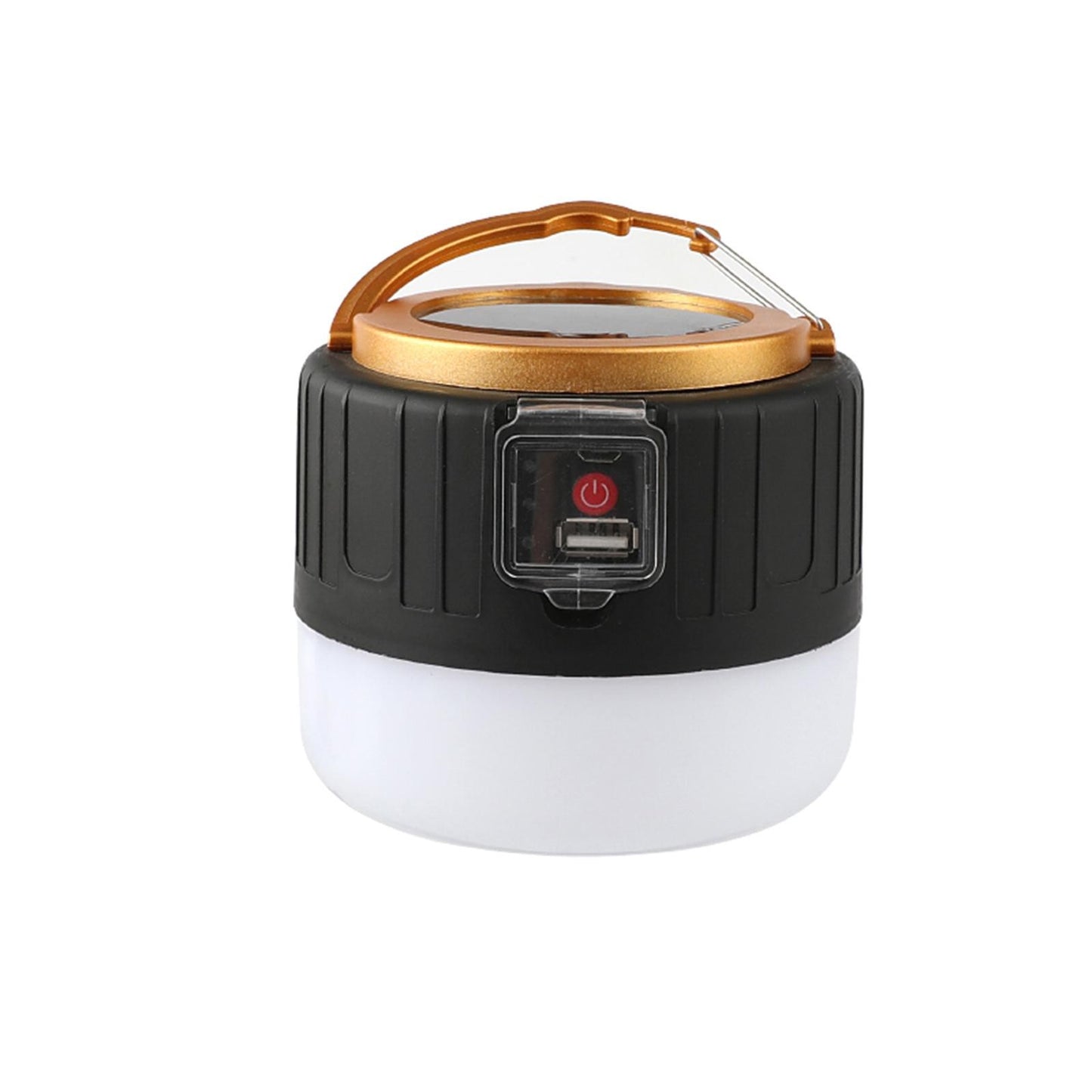 Lampa Portabila, Klevo, Incarcare Solara + USB, Afisaj Inteligent al Bateriei, Raza de Actiune 32 mp, 6x9x11 cm, 3 Moduri, Negru