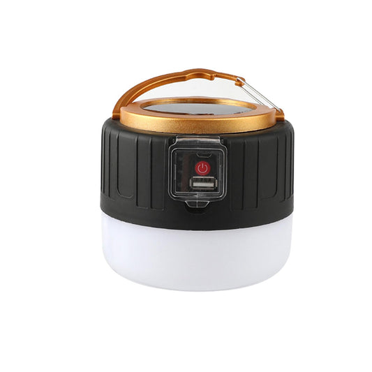 Lampa Portabila, Klevo, Incarcare Solara + USB, Afisaj Inteligent al Bateriei, Raza de Actiune 32 mp, 6x9x11 cm, 3 Moduri, Negru