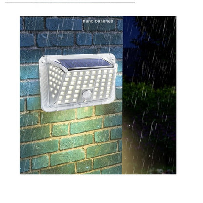 Lampa solara de perete Klevo, 90 LED-uri SMD, senzor de miscare, IP65, 1200mAh, material ABS, lumina alb rece, alb