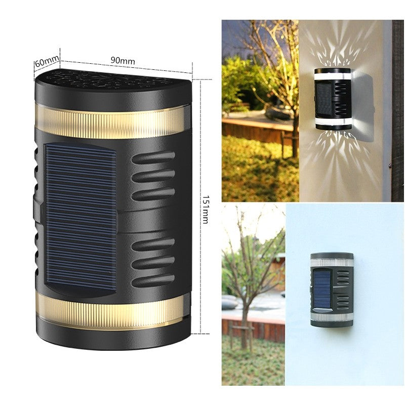 Lampa solara LED decorativa cu lumina bidirectionala Klevo,  IP65, 1.2V, 600mah, 15.1 x 9 x 6 cm, material ABS, alb rece