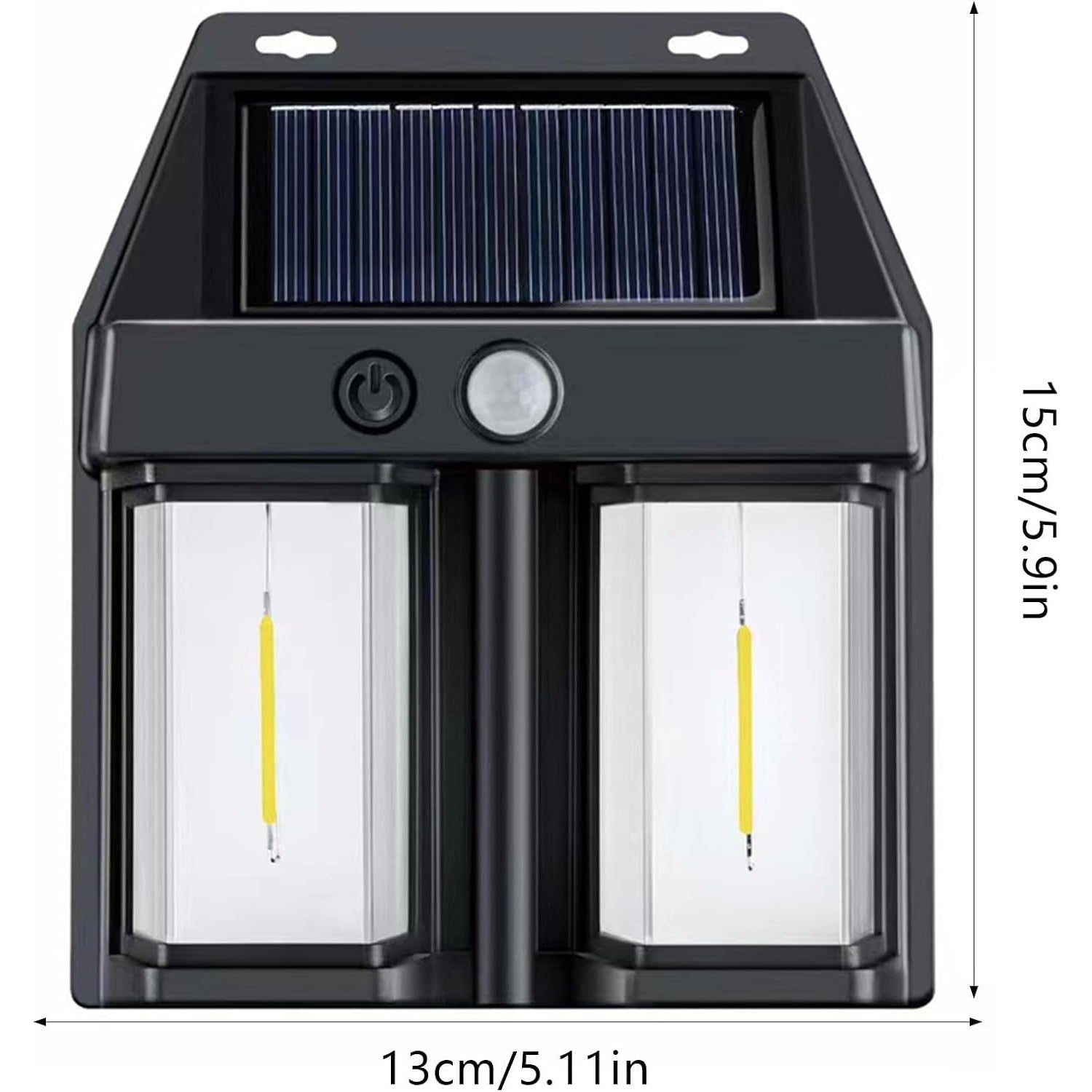 Lampa Solara LED Decorativa de Perete, Klevo, pentru Exterior, Suspendata, 800mAh, 15x13x6 cm, Neagra