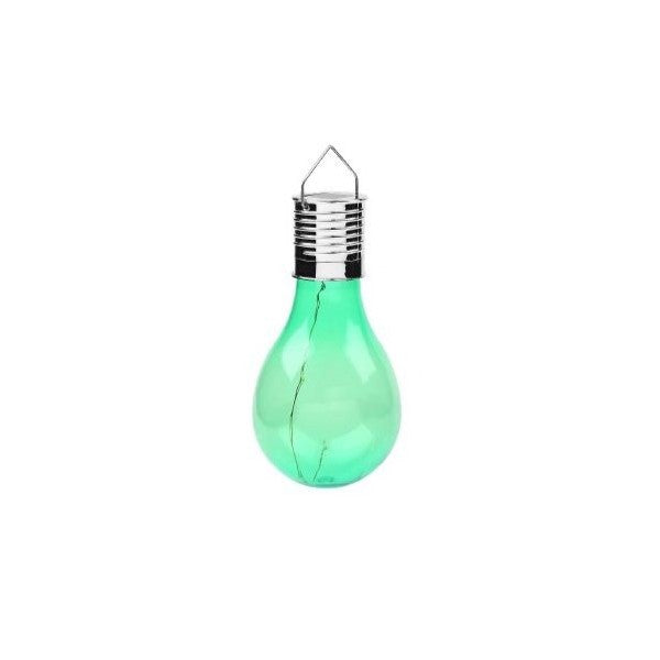 Lampa Solara LED Decorativa sub forma de Bulb, pentru exterior, suspendata, IP65, Ultron Verde, Klevo