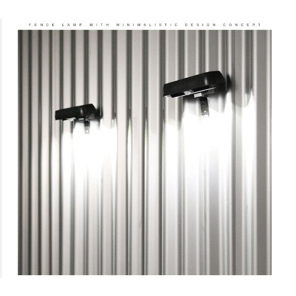 Lampa solara LED dreptunghiulara pentru perete Klevo, 18 x 7 cm, senzor miscare, 6V, ABS, 2200mAh, rezistent la apa, culoare alb rece, suport negru
