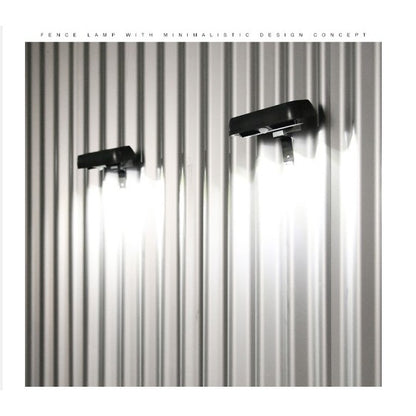 Lampa solara LED dreptunghiulara pentru perete Klevo, 18 x 7 cm, senzor miscare, 6V, ABS, 2200mAh, rezistent la apa, culoare alb rece, suport negru