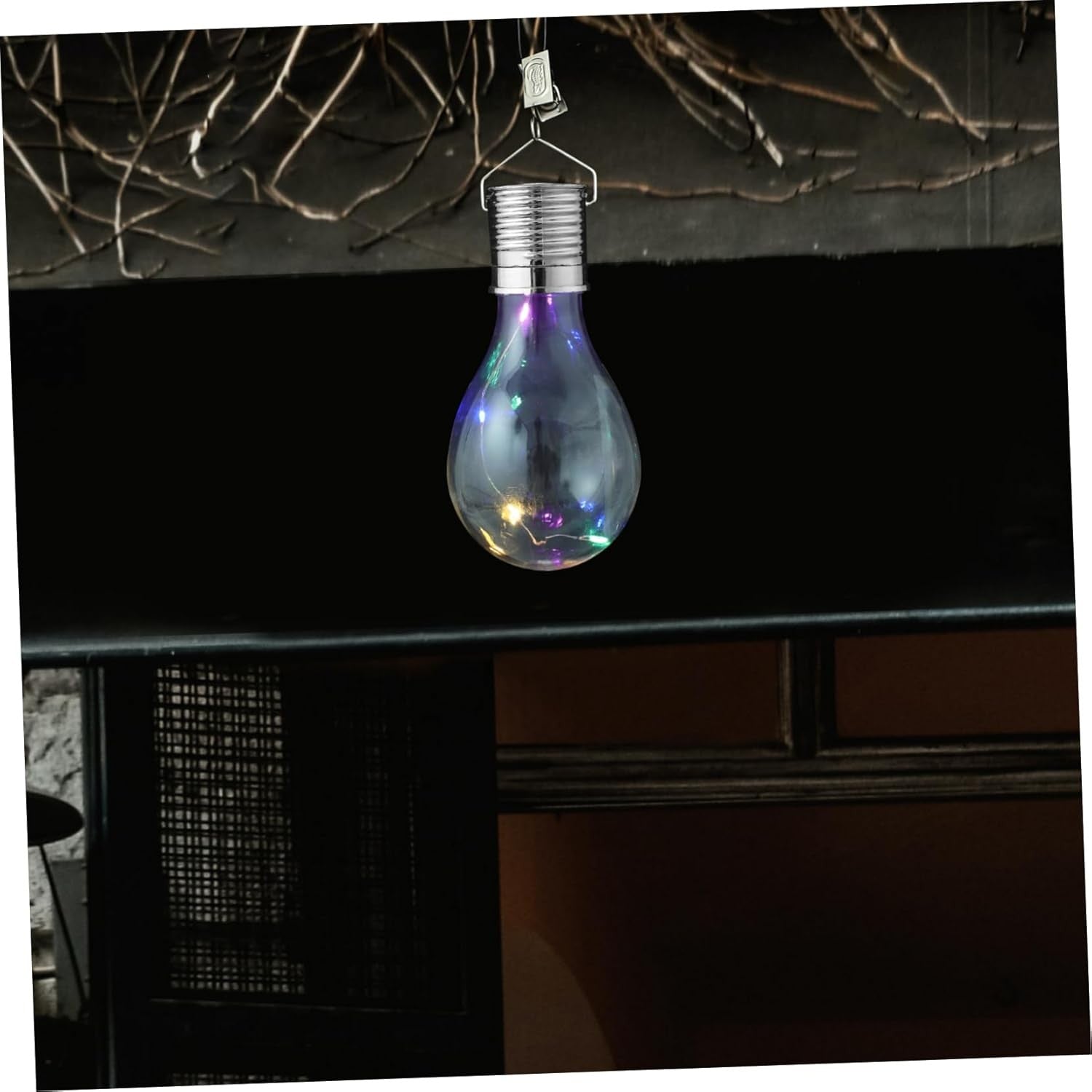 Lampa Solara LED, Klevo, Model Bec, pentru Exterior, IP65, Lumina Multicolora, Transparent
