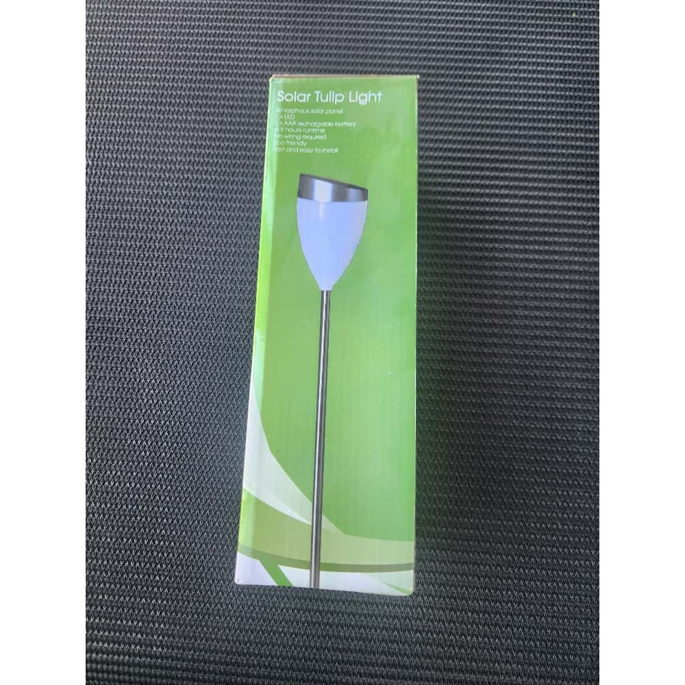 Lampa Solara pentru Gradina, Klevo, Set 2 buc, Tip LED, Model Lalea Tulip Light, Timp de Functionare 6-8 h, Inaltime 62 cm, Rezistenta la Apa, Alb
