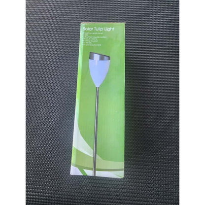 Lampa Solara pentru Gradina, Klevo, Set 2 buc, Tip LED, Model Lalea Tulip Light, Timp de Functionare 6-8 h, Inaltime 62 cm, Rezistenta la Apa, Alb
