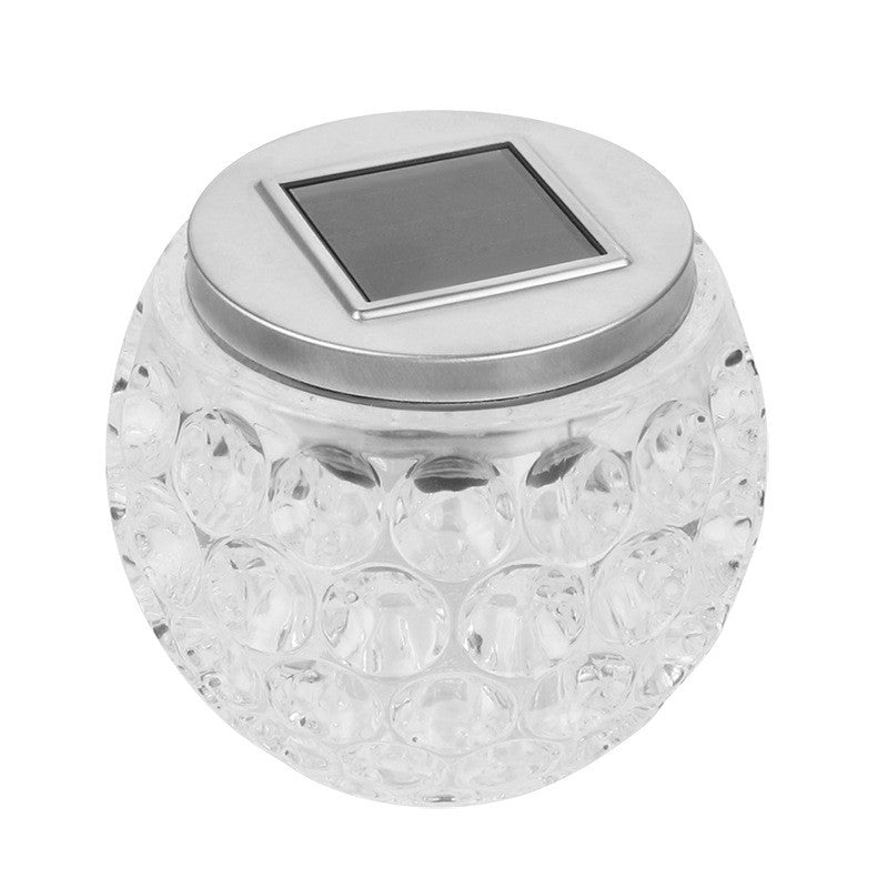 Lampa solara LED tip Glob cristal pentru gradina/trepte/terasa Klevo, rezistent la apa IP65, 10 x 9.5 cm, 1.2V, ABS, 600mAh, multicolor
