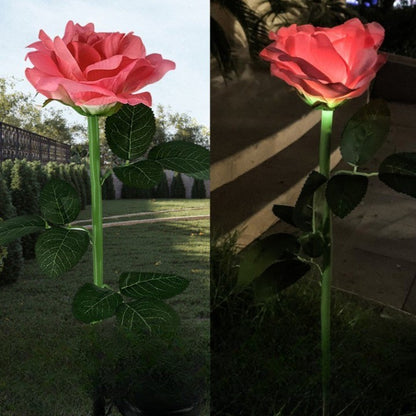 Lampa Solara LED tip Trandafir cu o floare pentru Gradina, Inaltime 75 cm, Klevo