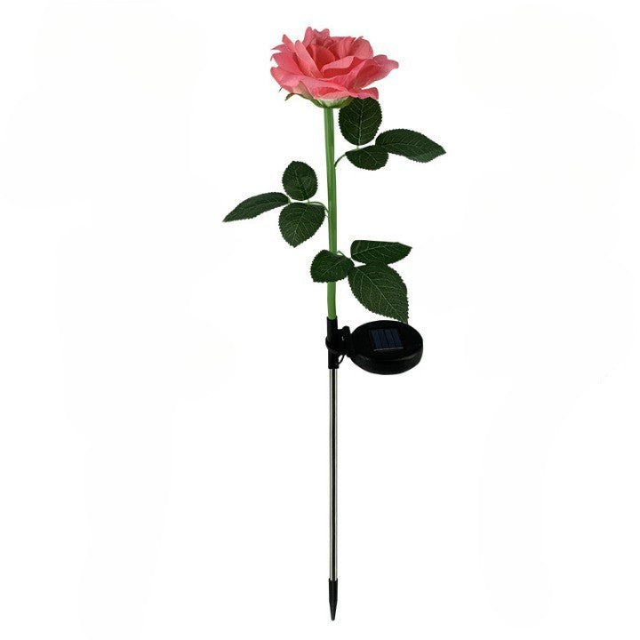 Lampa Solara LED tip Trandafir cu o floare pentru Gradina, Inaltime 75 cm, Klevo