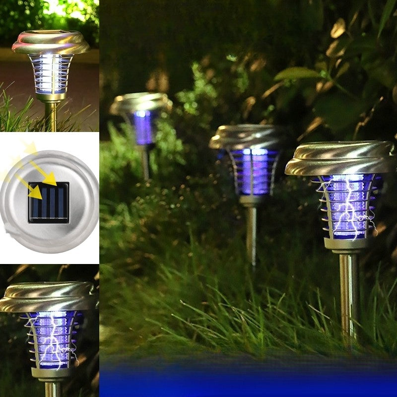 Lampa solara tip torta Klevo, anti-insecte, tantari, UV, LED, 1.2V, IP65, 1 LED, material ABS, 48 x 14 cm, gri