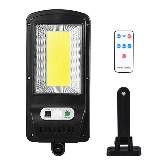 Lampa Solara De Exterior LED Klevo, 36 cm x 11.5 cm, 2400Lumeni 100 COB LED 20 W - echivalent 160 W bec incadescent, IP65, Senzor de Miscare, Senzor de Lumina, 1 Grila, Alb Rece