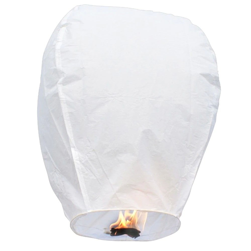 Lampion zburator, Klevo, hartie biodegradabila, Alb