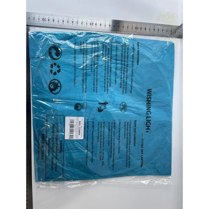 Lampion zburator, Klevo, hartie biodegradabila, Albastru