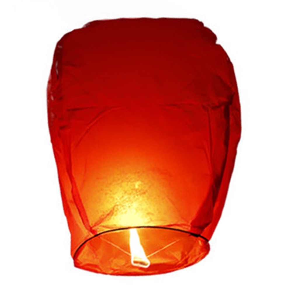 Lampion zburator, Klevo, hartie biodegradabila, Rosu