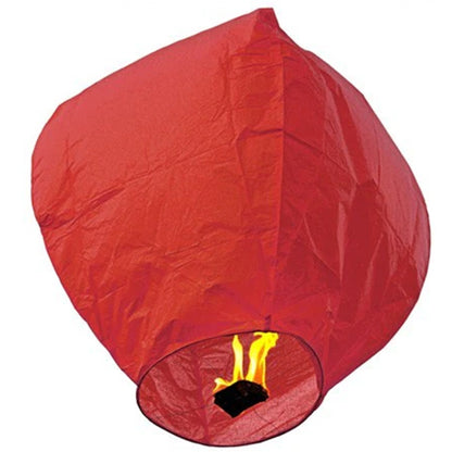Lampion zburator, Klevo, hartie biodegradabila, Rosu