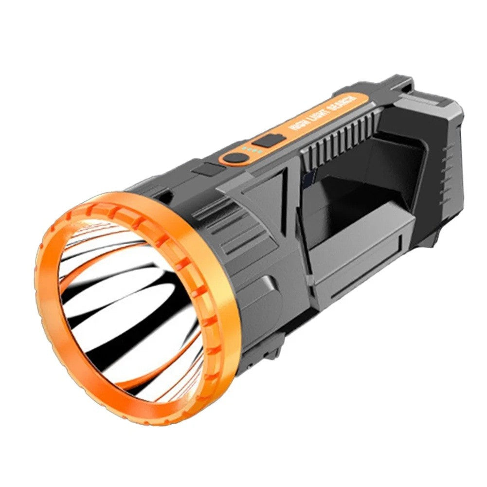 Lanterna LED, Klevo, Incarcare USB, Autonomie 8-24h, 2 Surse de Lumina, Principal si Lateral, Raza Maxima 100-200 m, COB, 5W, 23 x 10 x 10 cm, Galben