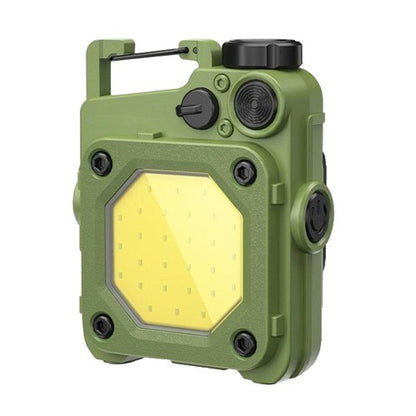 Lanterna Mini de Buzunar Tip Breloc, Klevo, Incarcare prin USB Type C, Multifunctionala, pentru Exterior, Camping, Alpinism, Ciclism, Mini Lanterna Elvis, 6.1 x 5 x 2.5 cm, Lumina Puternica, Culoare Verde