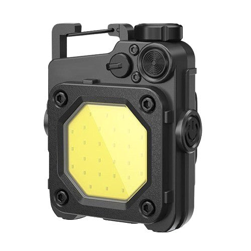Lanterna Mini de Buzunar Tip Breloc, Klevo, Incarcare prin USB Type C, Multifunctionala, pentru Exterior, Camping, Alpinism, Ciclism, Mini Lanterna Elvis, 6.1 x 5 x 2.5 cm, Lumina Puternica, Culoare Negru