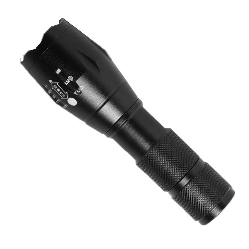 Lanterna Power Bank LED, Klevo, Incarcare USB, Raza 300m, 5W, Model T9 Telescopic 14.7 -15.7 cm, Functie Zoom si Incarcare Telefon, Negru