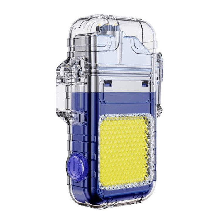 Lanterna Tip Breloc cu Bricheta, Klevo, Impermeabila, 3 Moduri Iluminare, 300 mAh, Incarcare USB-C, COB, Raza de Actiune 50 - 100 m, 7.4 x 4.9 x 1.7 cm, Albastru