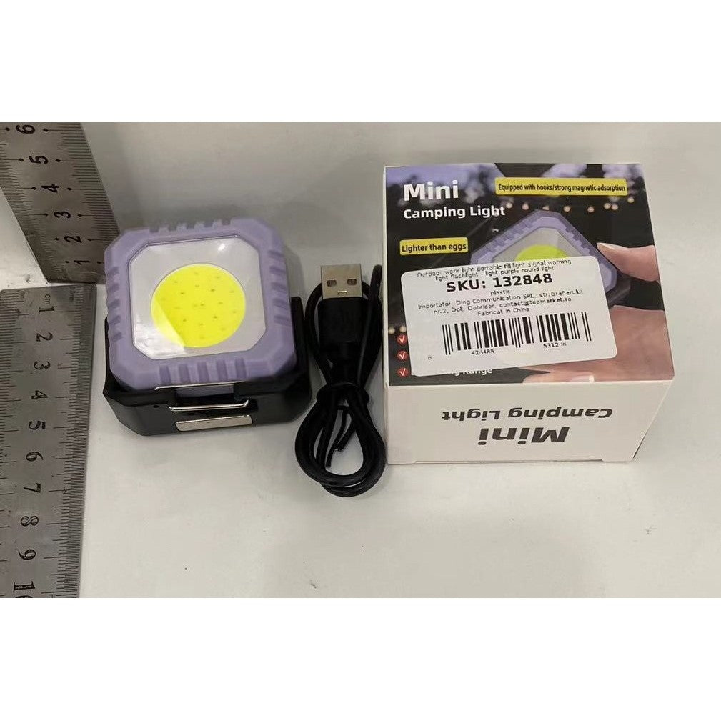 Lanterna Tip Breloc, Klevo, 5 Moduri de Luminat, Incarcare USB Tip C, 5W, Impermeabila IPX5, 500 lm, COB, Mov
