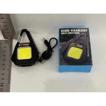Lanterna Tip Breloc, Klevo, Impermeabila, Incarcare USB-C, COB, 8 x 5.3 cm, 500 mAh, 5W, Negru Galben