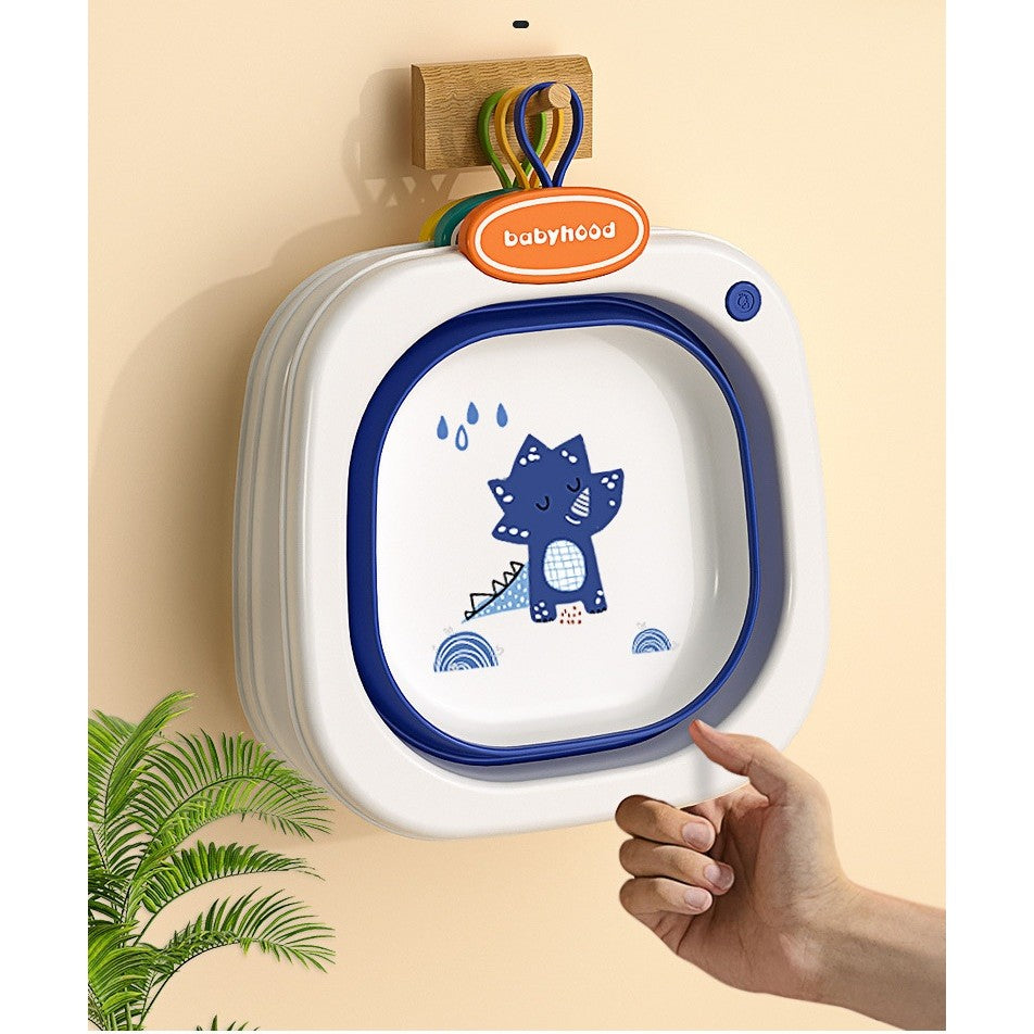 Lavoar Pliabil, Klevo, pentru Copii 1-8 Ani, Model Animat, din PP+TPE, 32x29x10 cm, Albastru