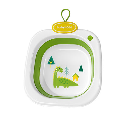 Lavoar Pliabil, Klevo, pentru Copii 1-8 Ani, Model Animat, din PP+TPE, 32x29x10 cm, Verde