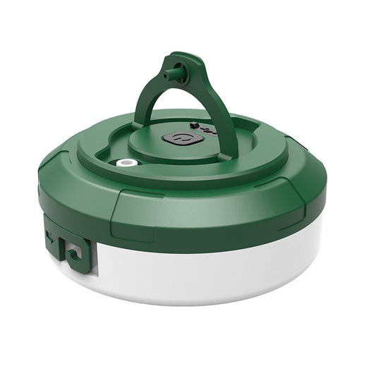 Lumină de camping LED încărcare USB, Klevo, șir colorat, pentru aer liber, cort, Distanta 10 metri, 1800mAH, 10.5x4.3 cm, Alb Verde
