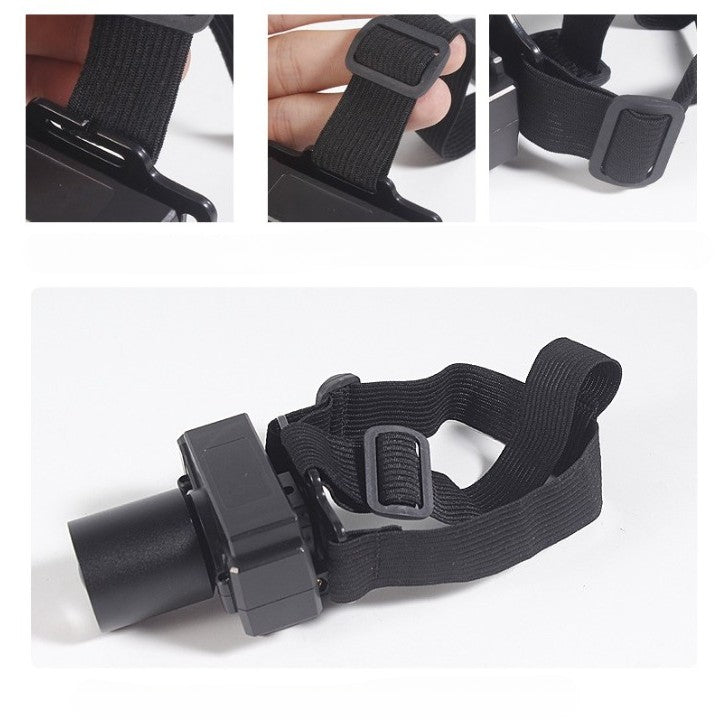 Lanterna LED de Montat pe Cap, Klevo, cu Raza Lunga de Zoom, Far Telescopic, Reglabil, Rezistent la Apa, pentru Pescuit in Aer Liber, Camping, Lumina Puternica, Lanterna, 7x4.5x6 cm, Negru
